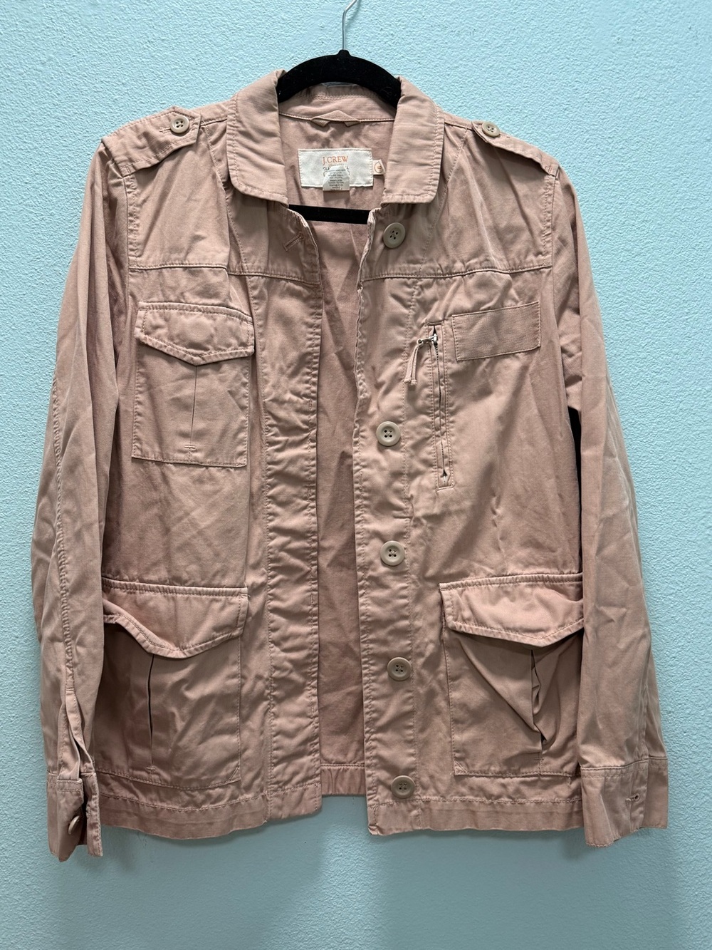 J. Crew Classic Twill Chino Jacket in Dusty Rose Size 6